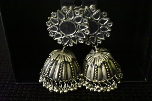 Glass Oxidised Earring Indian