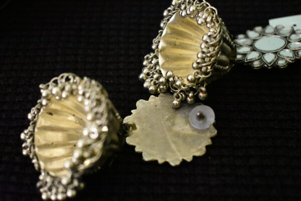 Glass Oxidised Earring Indian - Image 4