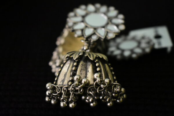 Glass Oxidised Earring Indian - Image 5