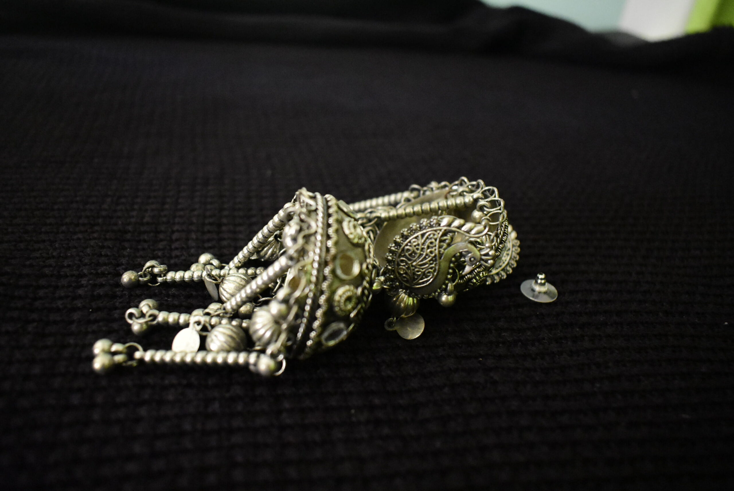 Peacock Design Oxidise Earring - Image 5