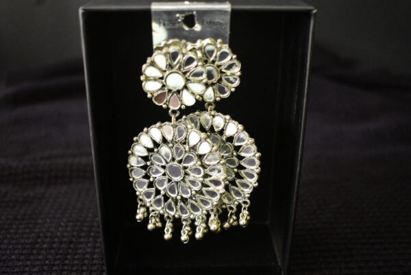 Round Glass Oxidise Earring