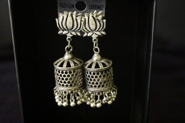 Lotus Flower Oxidise Earring