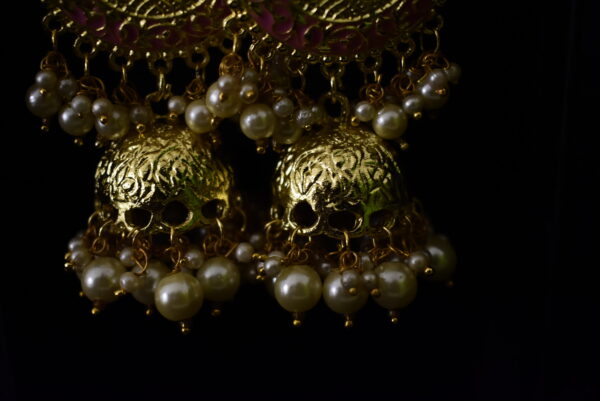 Bead pink alloy Earring - Image 2