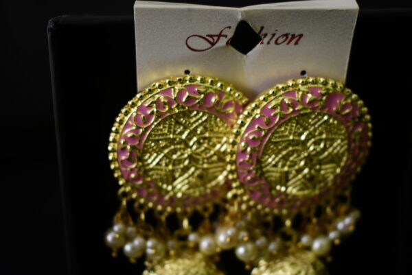Bead pink alloy Earring - Image 3