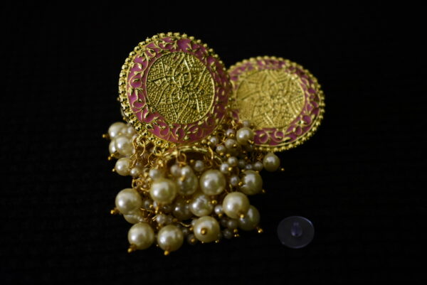 Bead pink alloy Earring - Image 5