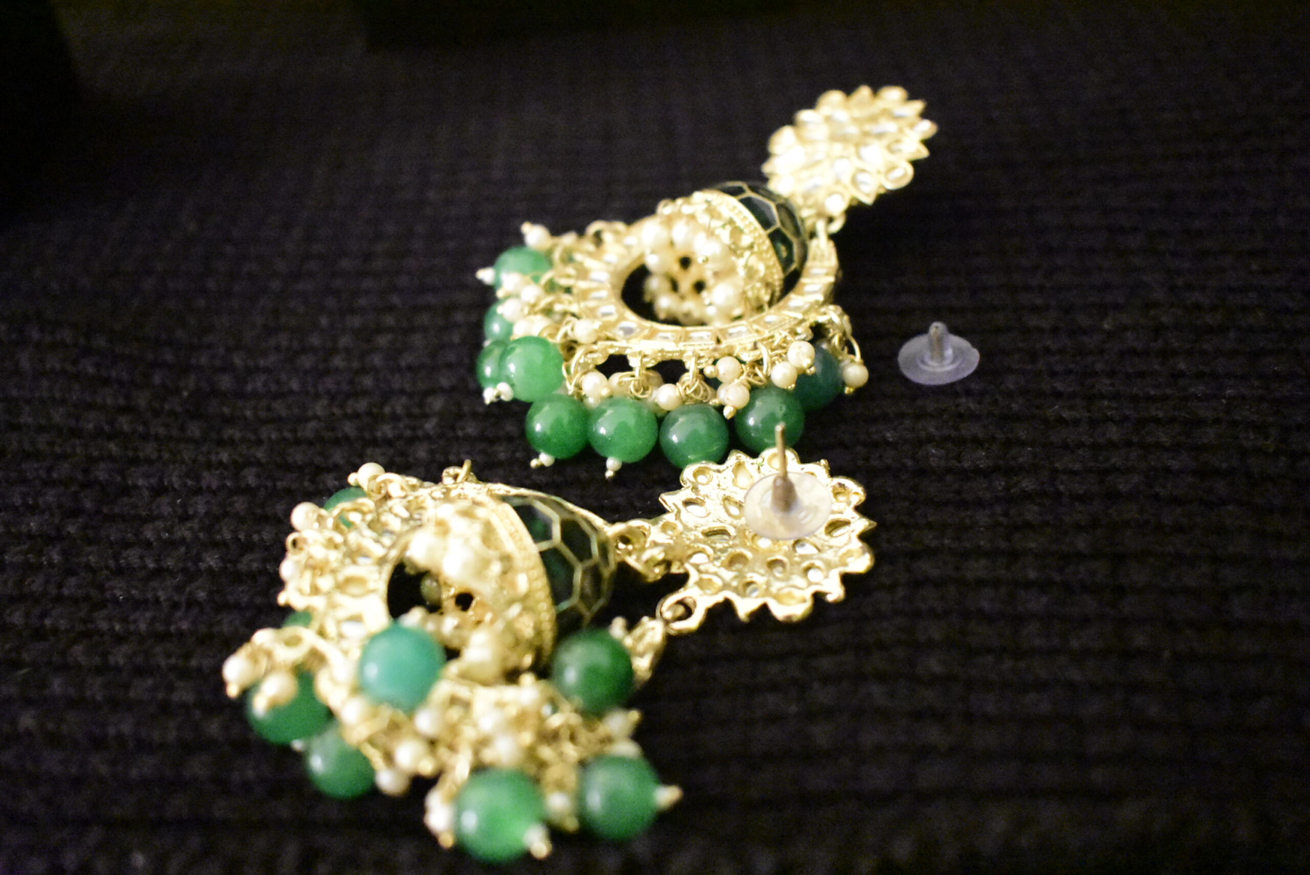Green Bead alloy Earring - Image 4