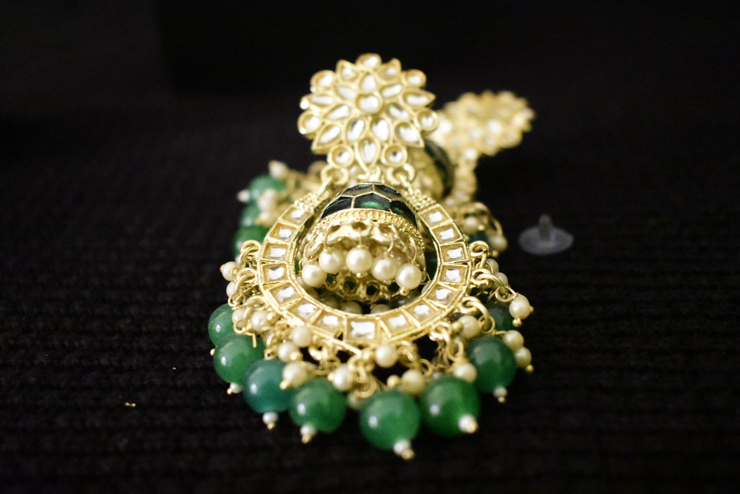Green Bead alloy Earring - Image 5