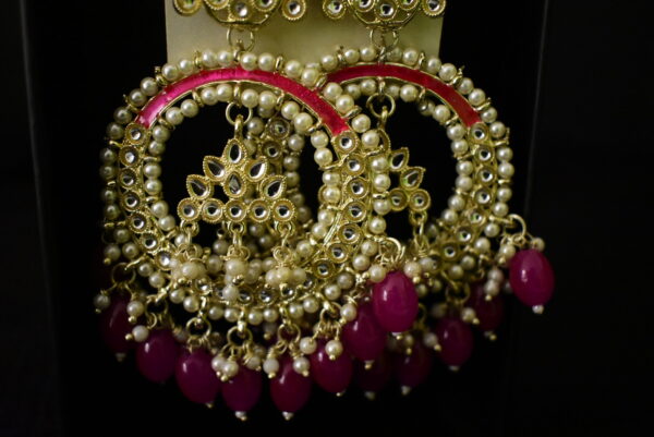 Pink Bead alloy Earring - Image 2