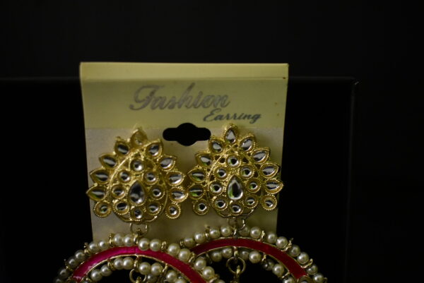 Pink Bead alloy Earring - Image 3