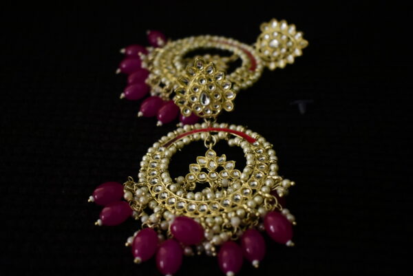 Pink Bead alloy Earring - Image 6