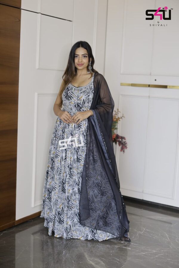 Gown LightBlue Floral