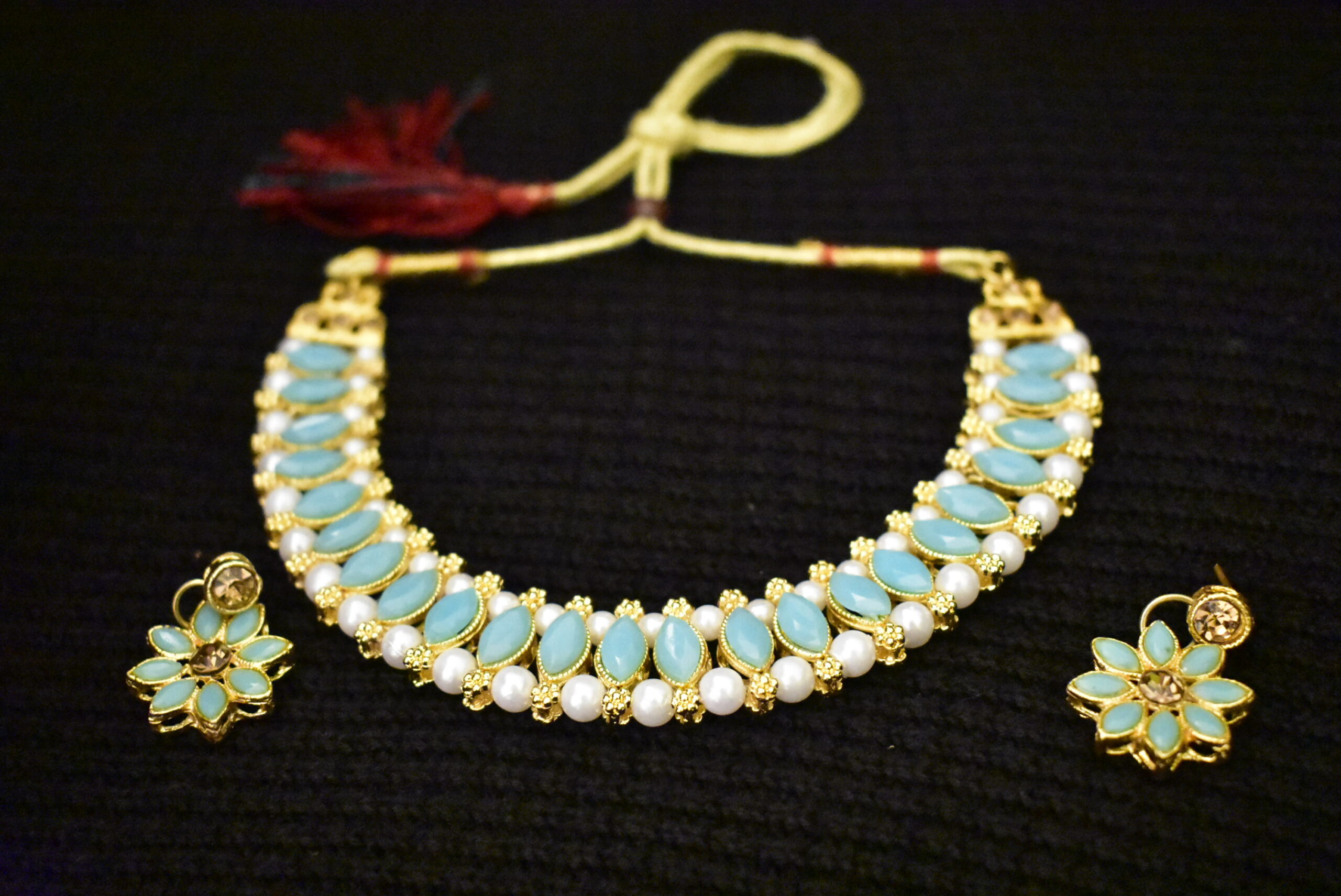 Light Blue Stone Jewellery Set - Image 2