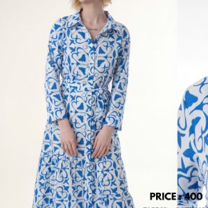 Long Dress Pattern Blue