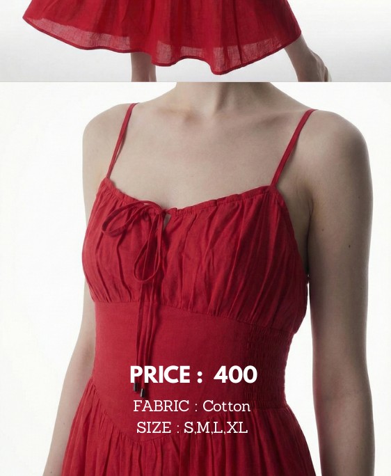 Long dress Flared red laces - Image 2