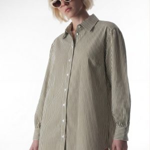 Long sleeve Chemise black grey