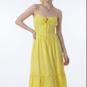 Flared Yellow Dress